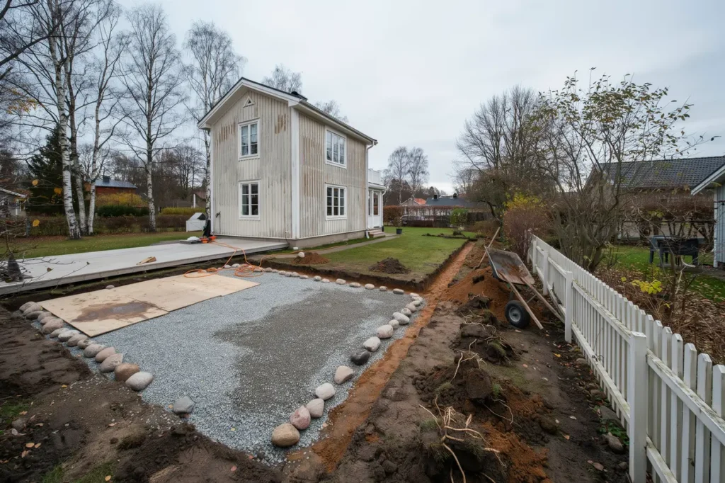 schakt f r tillbyggnad och uterum s f rbereder du tomten r tt fr n start